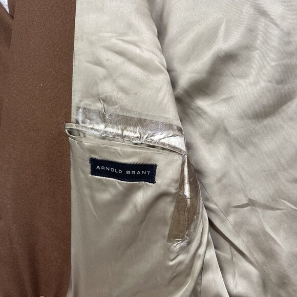 VTG Arnold Brant Pure Cashmere Sport Coat Blazer Jacket Men’s Light Brown Read* - Picture 11 of 16